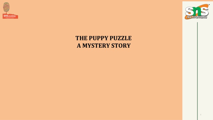 The Puppy Puzzle: A Mystery Story