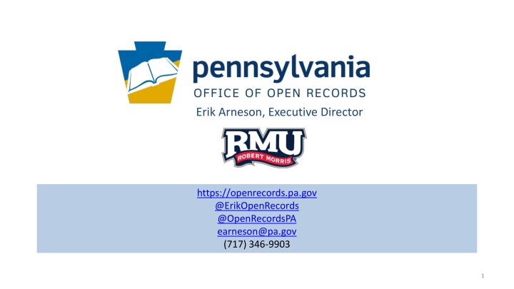 Accessing Government Records: A Brief History of RTKL