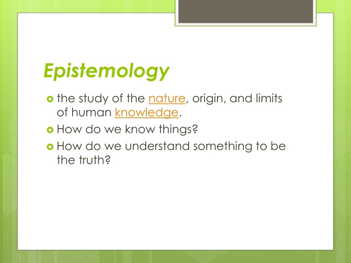 Epistemology