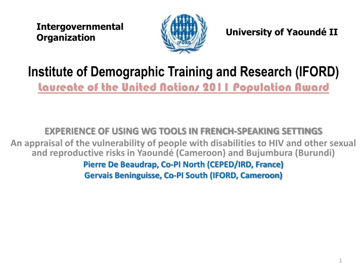 Institute of Demographic Training and Research (IFORD)