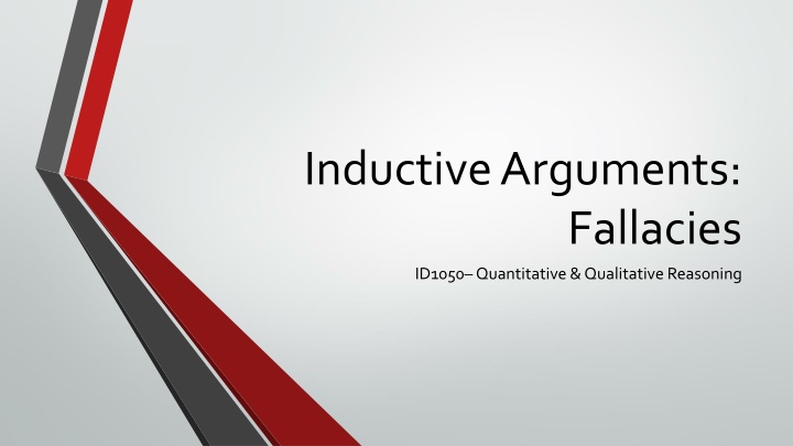 Analyzing Inductive Arguments & Fallacies