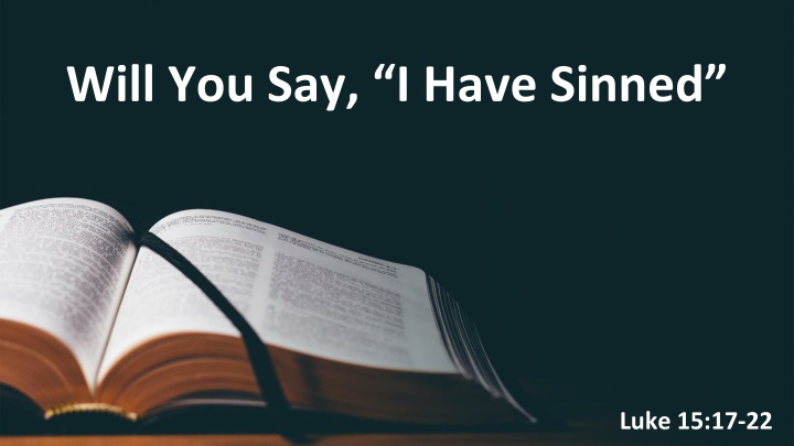 Praying The Words of Confession