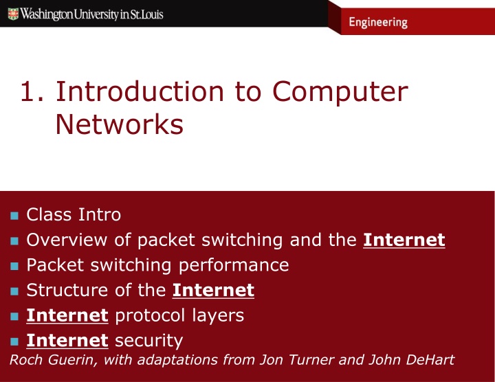 1. Introduction to Computer Networks