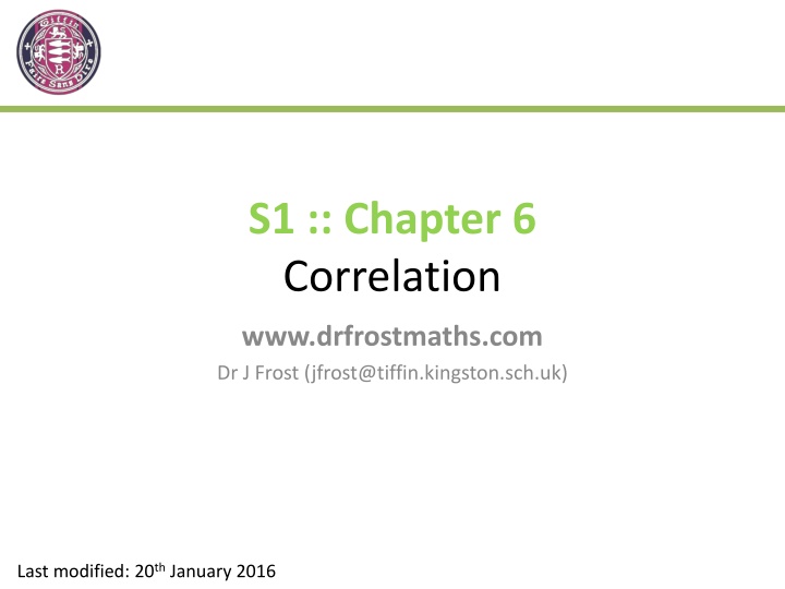 Recap on Correlation Strength and Covariance