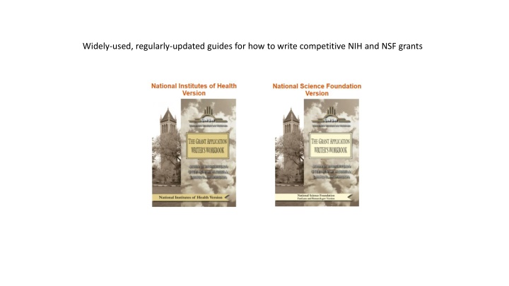 Guides for Writing Competitive NIH and NSF Grants