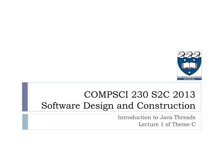 Introduction to Java Threads: Software Design and Construction