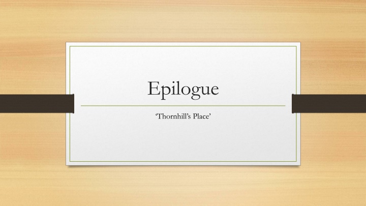 Epilogue