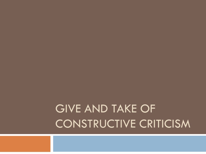 Effective Feedback Strategies for Constructive Criticism