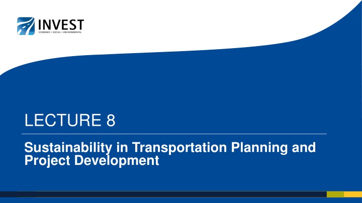 Sustainability in Transportation Planning