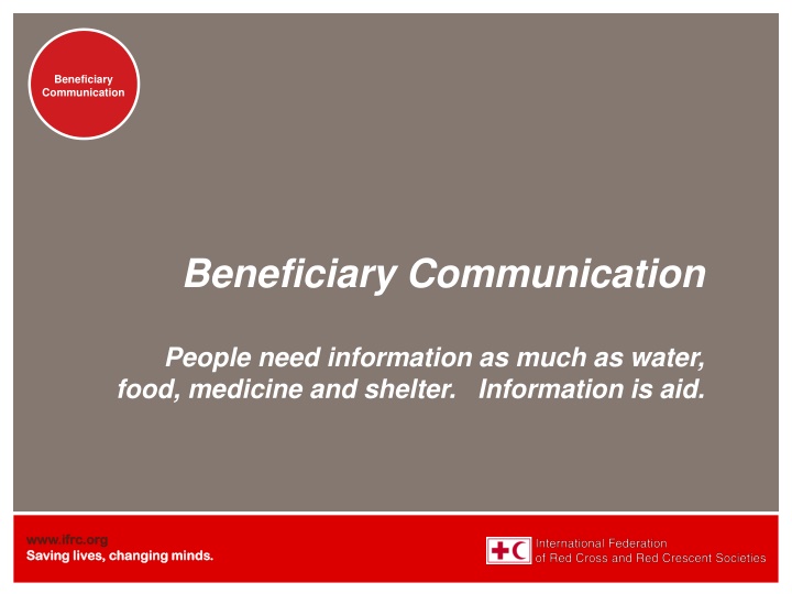 Beneficiary Communication