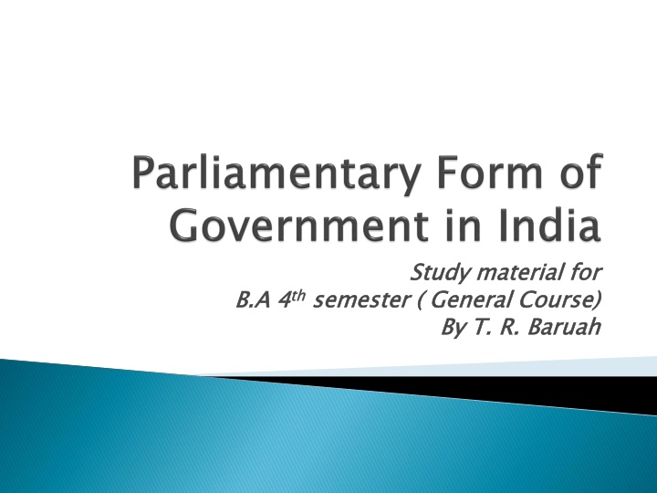 Definition and Characteristics of Parliamentary Government