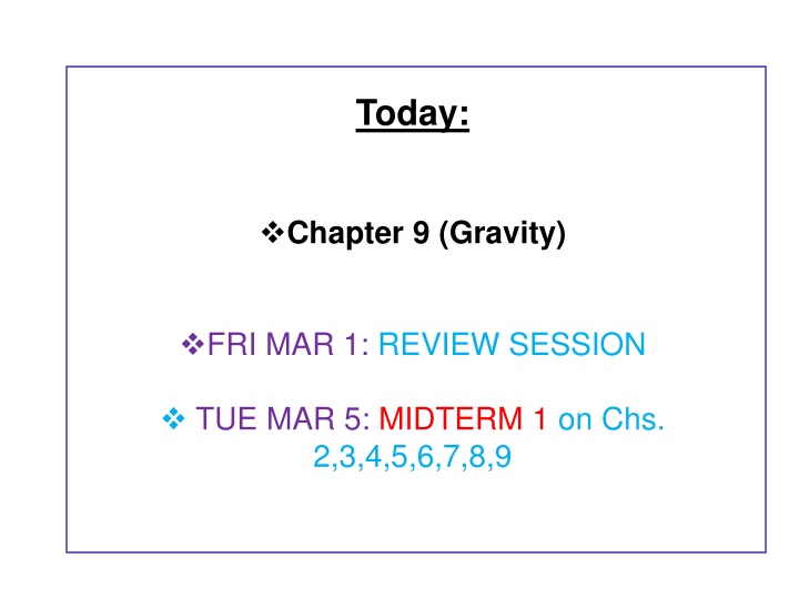 Chapter 9: Gravity - Newton's Universal Law and Distance Dependence