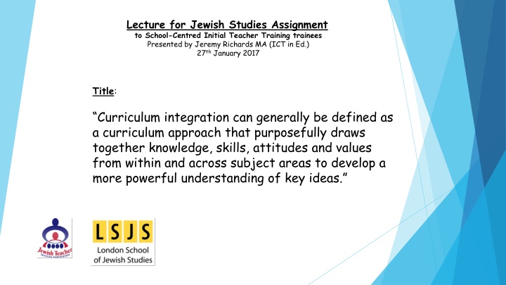 Curriculum Integration: Drawing Together Knowledge and Skills