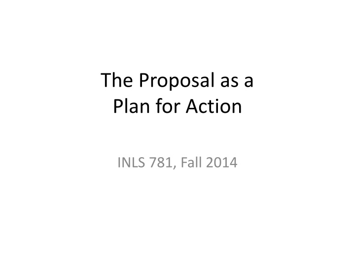 The 4 Ps View of Proposal Development