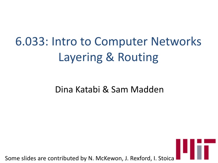 Intro to Computer Networks: Layering & Routing Overview