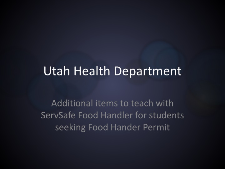 Utah Health Department