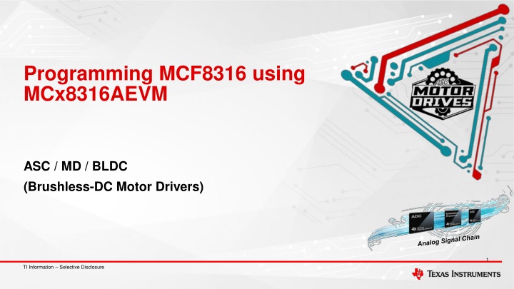 Programming MCF8316 using  MCx8316AEVM