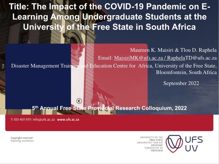 Impact of COVID-19 on E-Learning Among Undergraduates at University