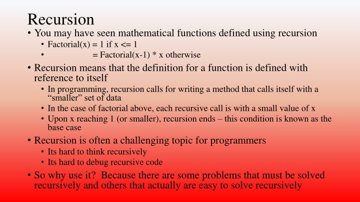 Recursion