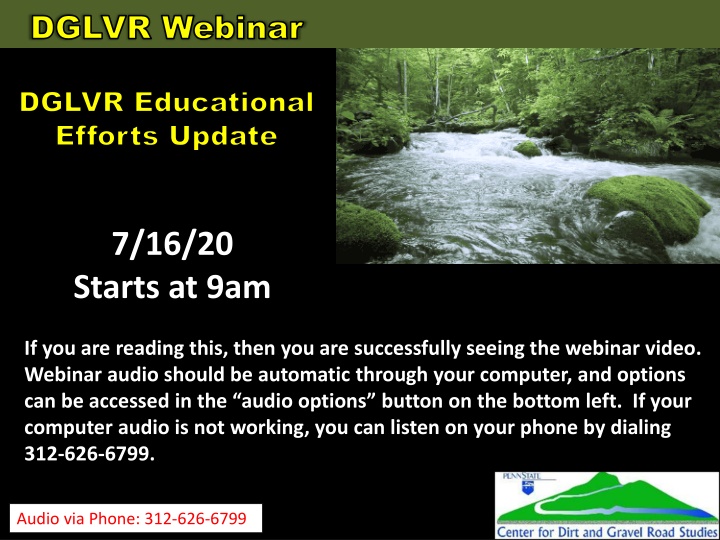 Educational Efforts Update 7/16/20 - DGLVR Webinar