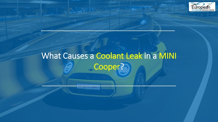 What causes a coolant leak in a MINI Cooper