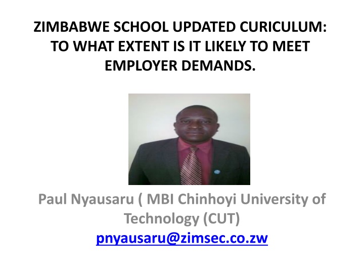 Zimbabwe School Curriculum and Employer Demands