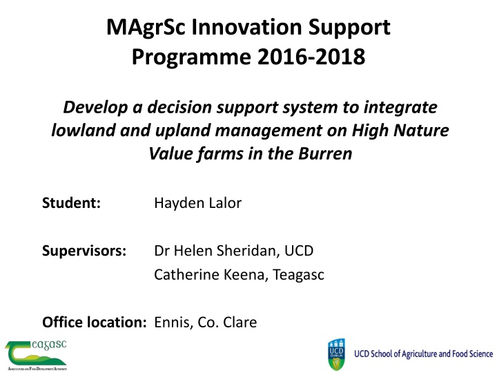 Decision Support System for High Nature Value Farming