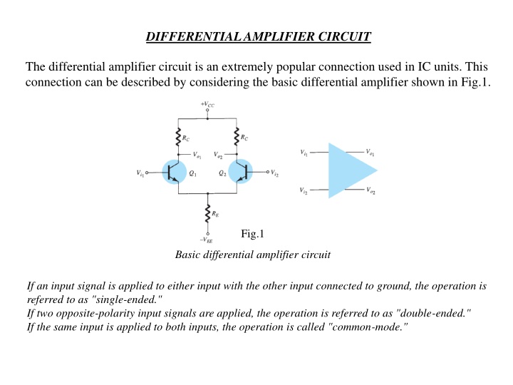 DIFFERENTIAL AMPLIFIER CIRCUIT