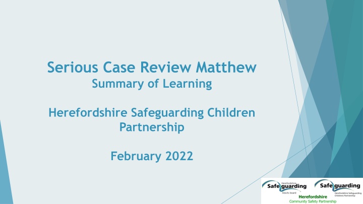 Lessons from Serious Case Review: Information Sharing for Safeguarding