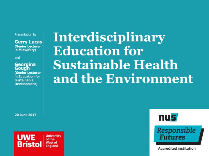 Interdisciplinary Education for Sustainable Health