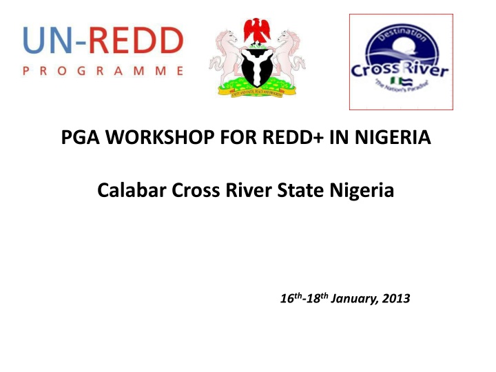 PGA WORKSHOP FOR REDD+ IN NIGERIA  Calabar Cross River State Nigeria