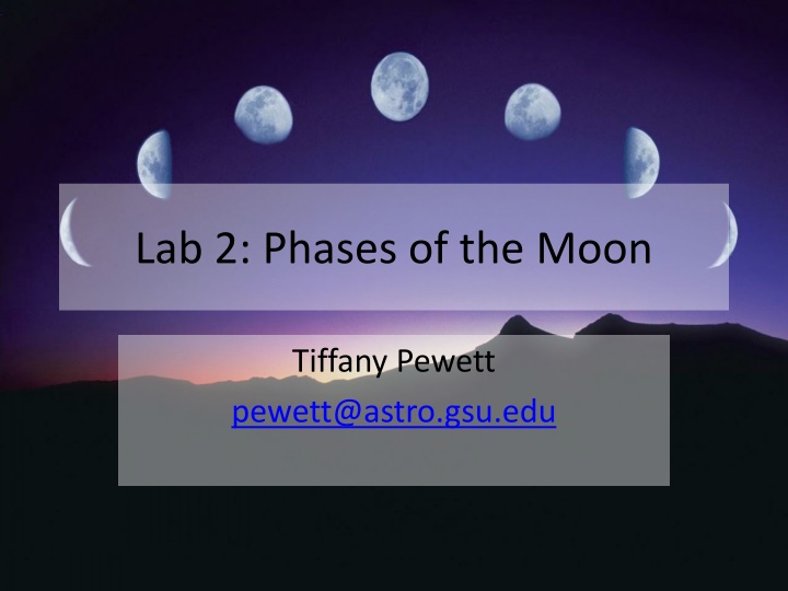 Lab 2: Phases of the Moon