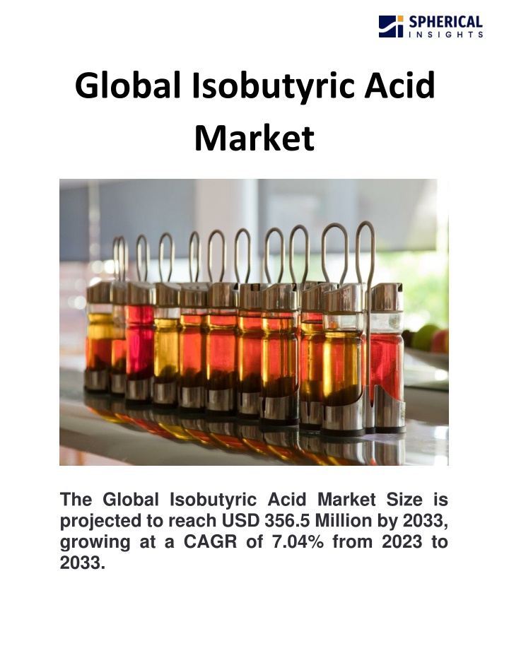 global isobutyric acid market n.w