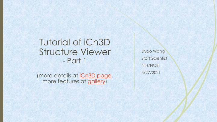 Tutorial of iCn3D  Structure Viewer