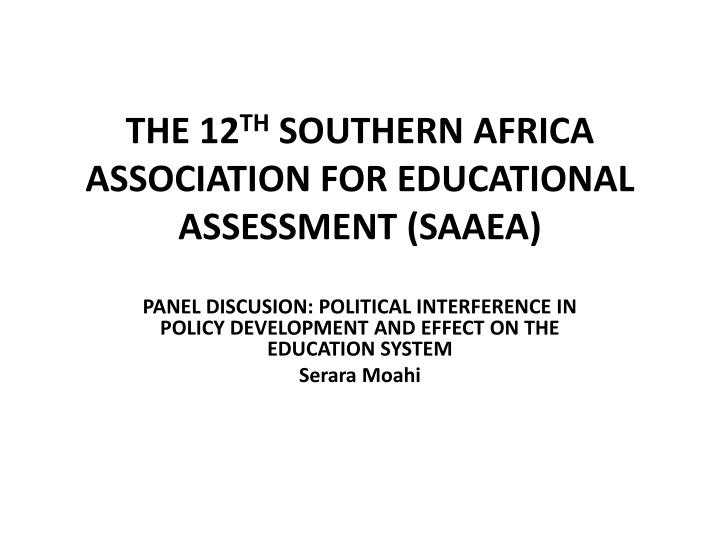Political Interference in Policy Development and Its Impact on Education