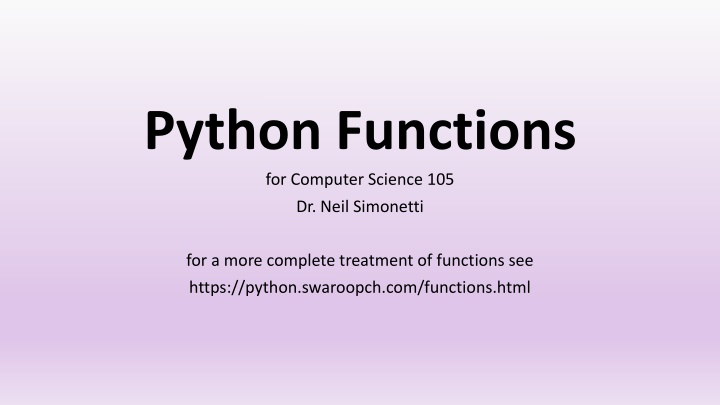 Python Functions