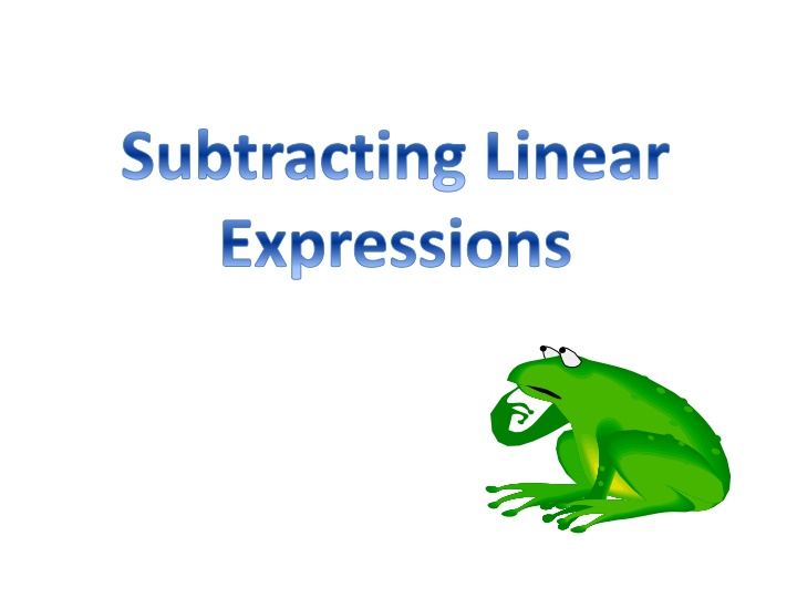 Simplifying Linear Expressions through Subtraction