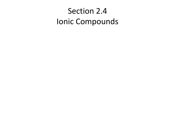 Ionic Compounds