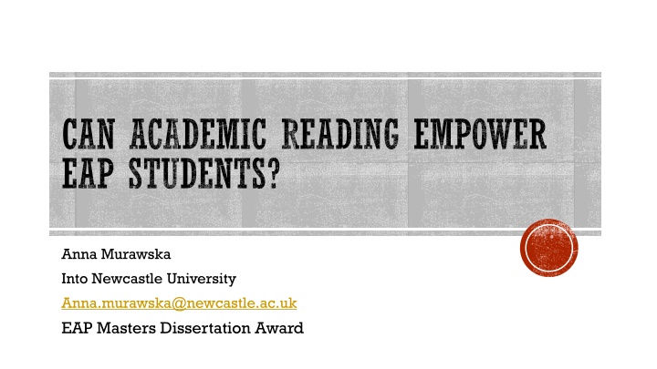 Empowering EAP Students Through Academic Reading