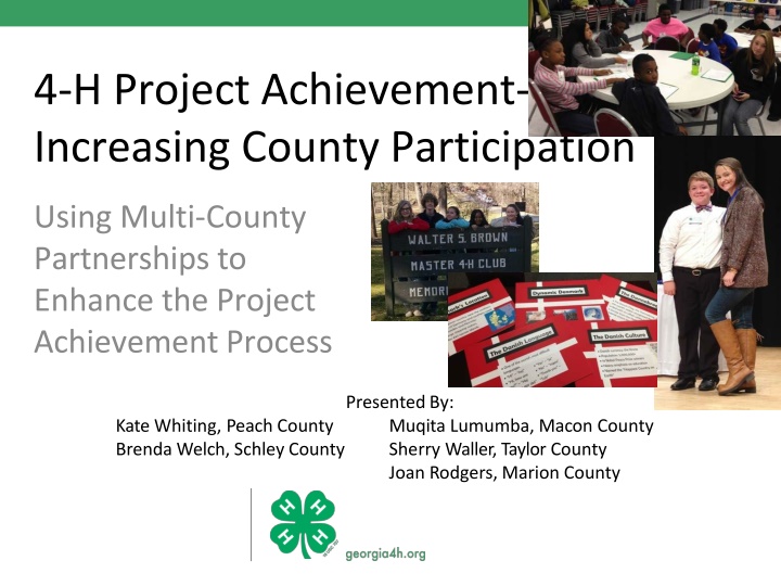4-H Project Achievement- Incresing County Participation