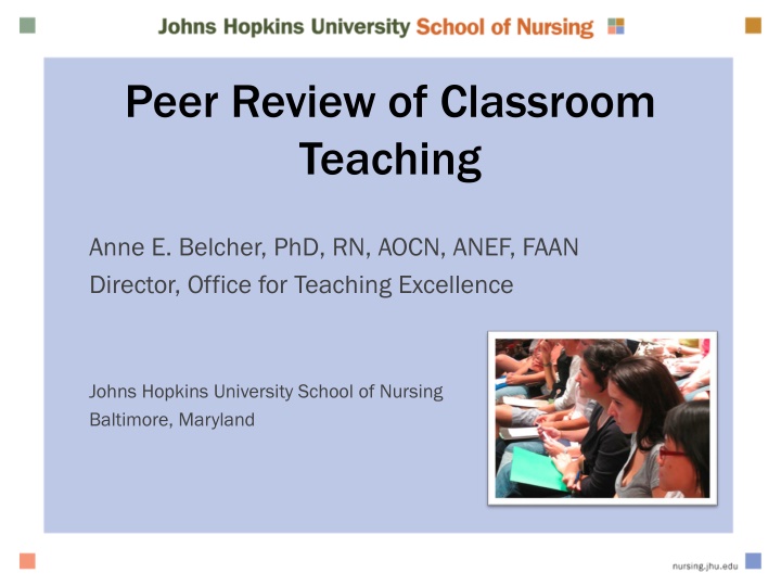 Peer Review of Classroom Teaching