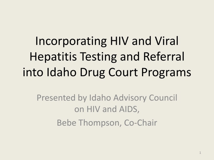 into Idaho Drug Court Programs