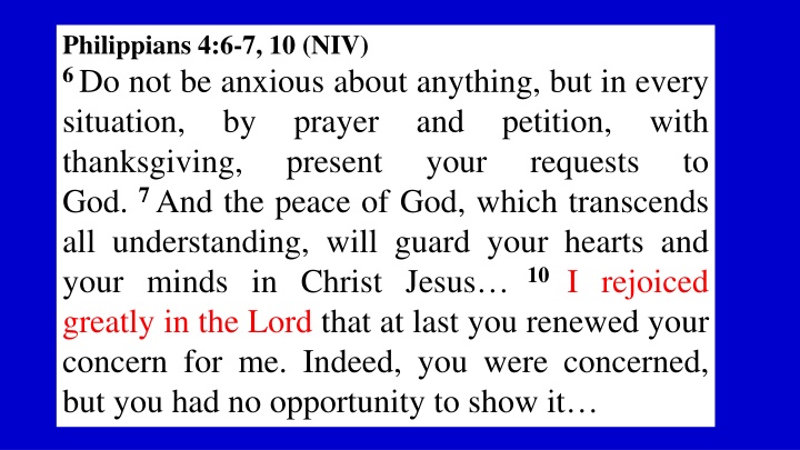 Learning to be Content: Faith, Prayer, Priorities