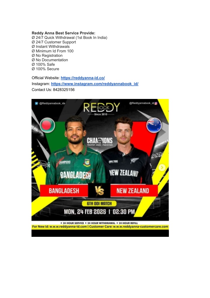 reddy anna best service provide 24 7 quick n.w