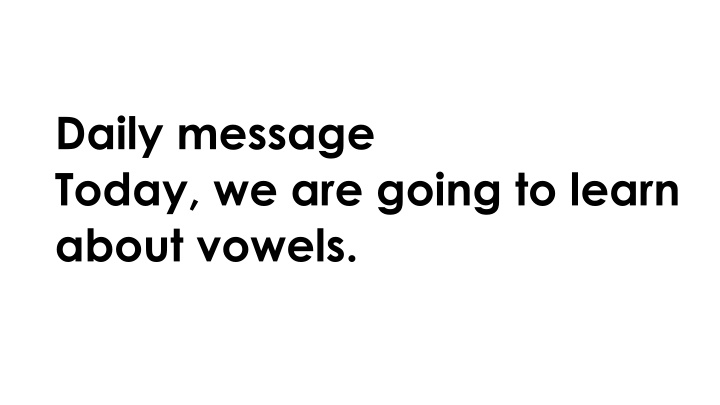 Vowels and Words