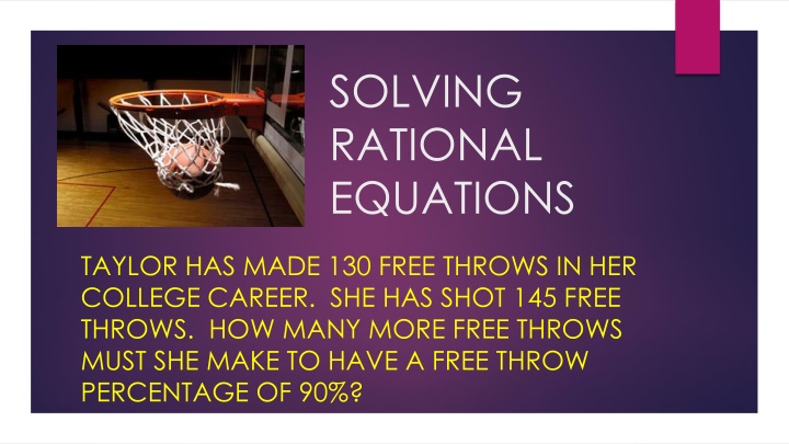 Solving Rational Equations