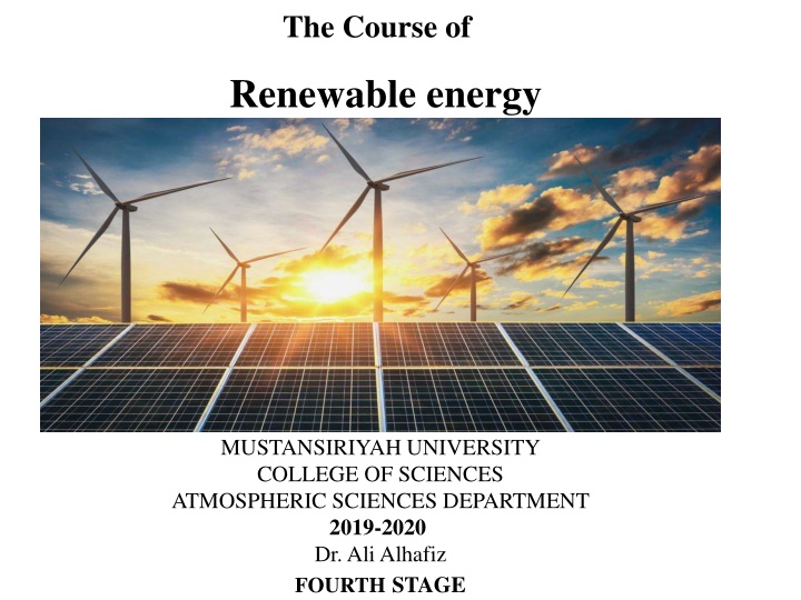 Renewable energy