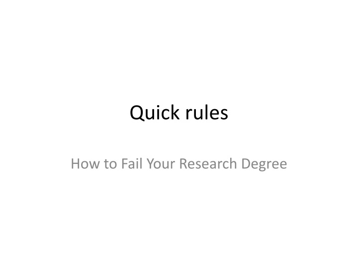 Avoid Research Degree Mistakes