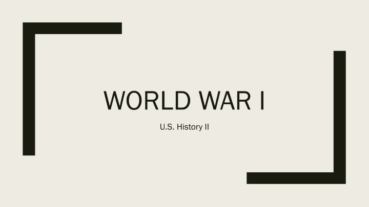 Causes of World War I and Impact on Relationships