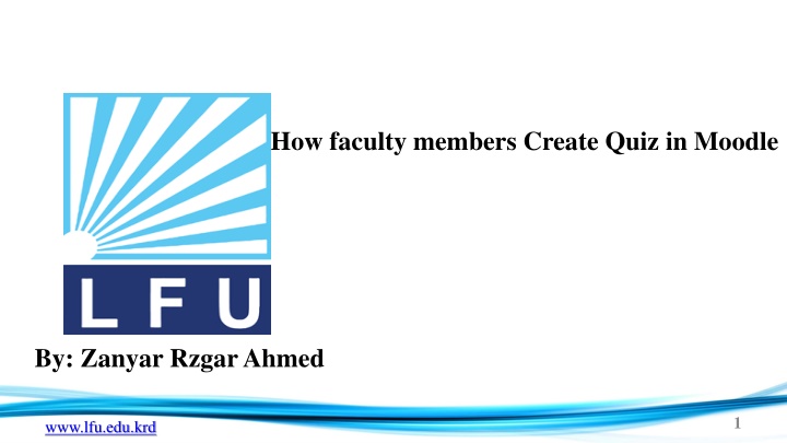 Creating Simple Quizzes in Moodle